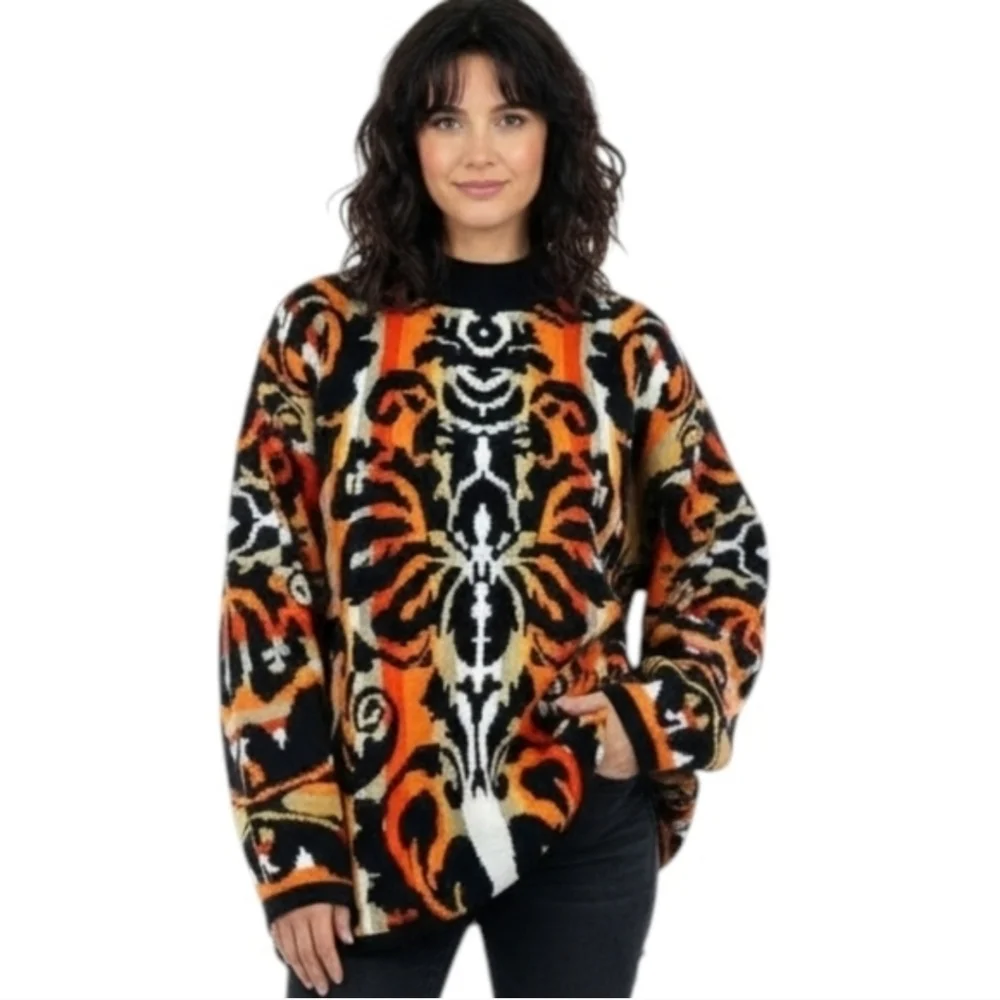 Vintage 90s Premiere Designer Collection Abstract Sweater Men's Medium Coogi Sty